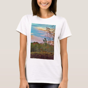 Deer with a Pink blue sky T-Shirt