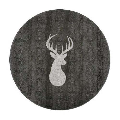 Deer With Antlers Chalk Drawing Cutting Board