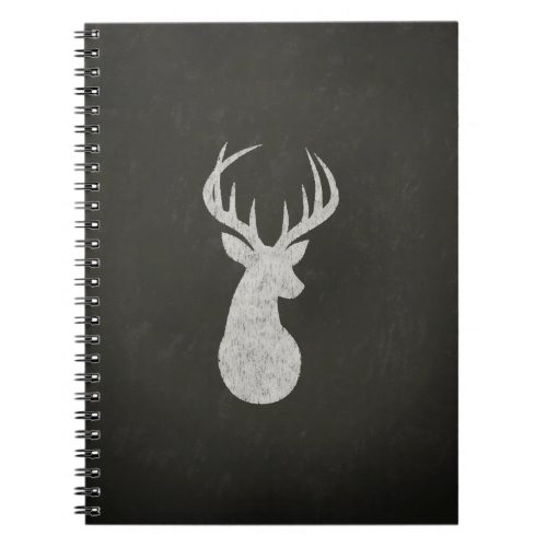 Deer With Antlers Chalk Drawing Notebook