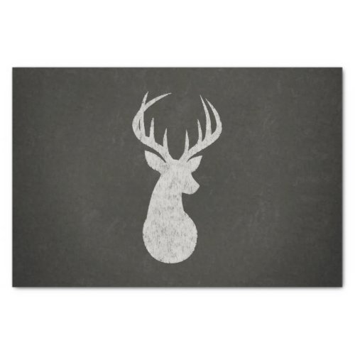 Deer With Antlers Chalk Drawing Tissue Paper