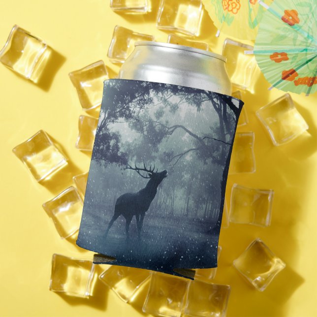 Deer with Antlers in a Shadowy Forest Can Cooler (In Situ Summer)