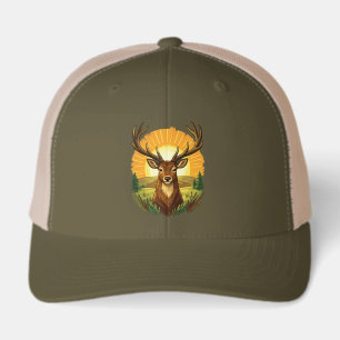 Deer with Antlers Sunset Forest Hunter Gift