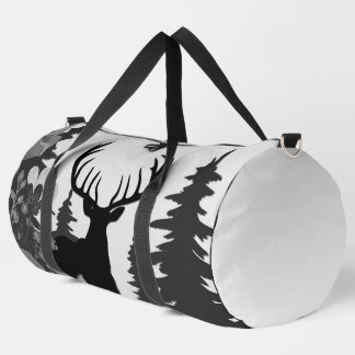 Deer with Big Rack Out of Forest  Duffle Bag