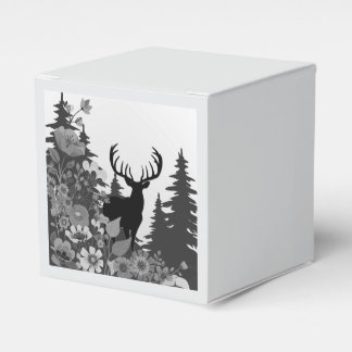 Deer with Big Rack Out of Forest Favor Boxes