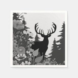 Deer with Big Rack Out of Forest  Napkins