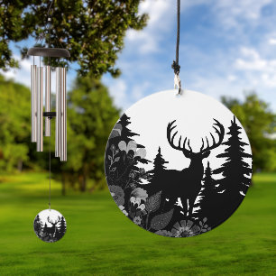 Deer with Big Rack Out of Forest  Wind Chime
