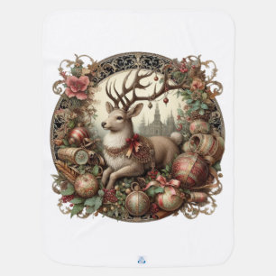 Deer with decoration baby blanket