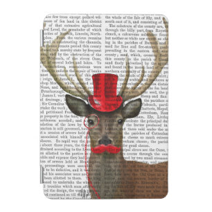 Deer with Red Top Hat and Moustache iPad Mini Cover
