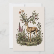Deer with Wildflower 