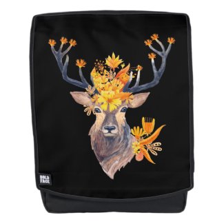Deer With Yellow Flowers