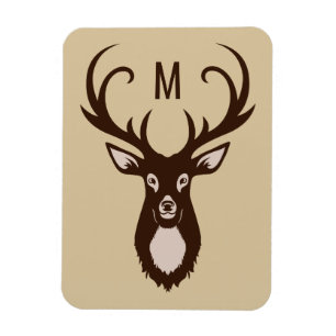 Deer with Your Monogram custom magnet