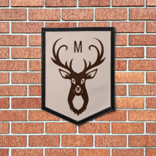 Deer with Your Monogram Pennant
