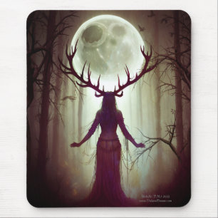 Deer Woman Mouse Pad