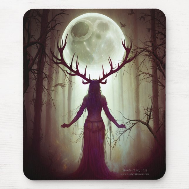 Deer Woman Mouse Pad (Front)