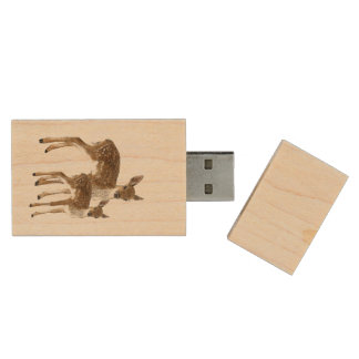 Deer Wood Flash Drive