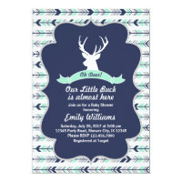 Deer Woodland Baby Shower invitation