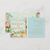 Deer Woodland Forest Animals Owl Book Request Business Card (Front/Back)