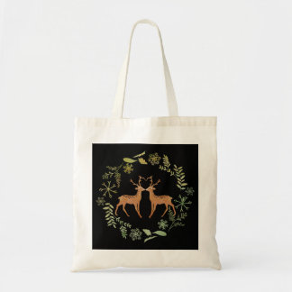 Deer Wreath Tote Bag