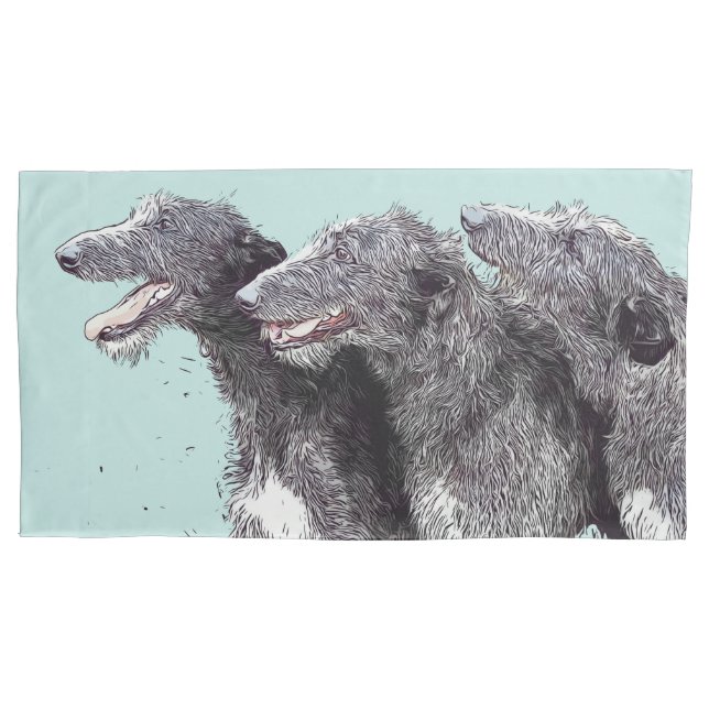 Deerhound Trio Pillow Cover (Front)