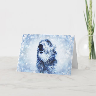 Deerhound Wolfhound Christmas Card