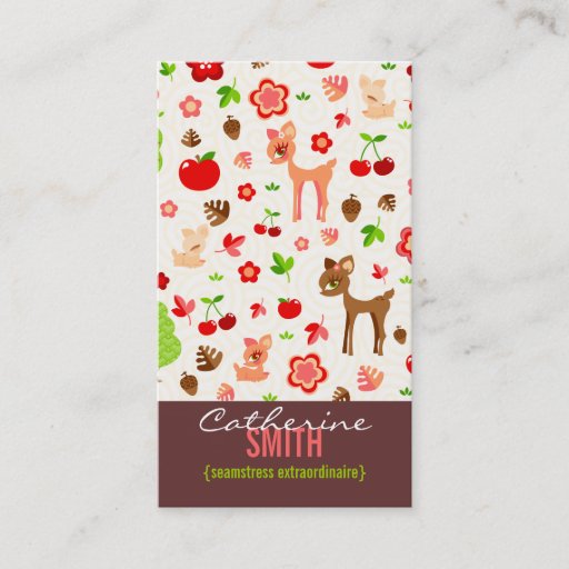 Customizable Deerie Forest (Vertical) Business Cards