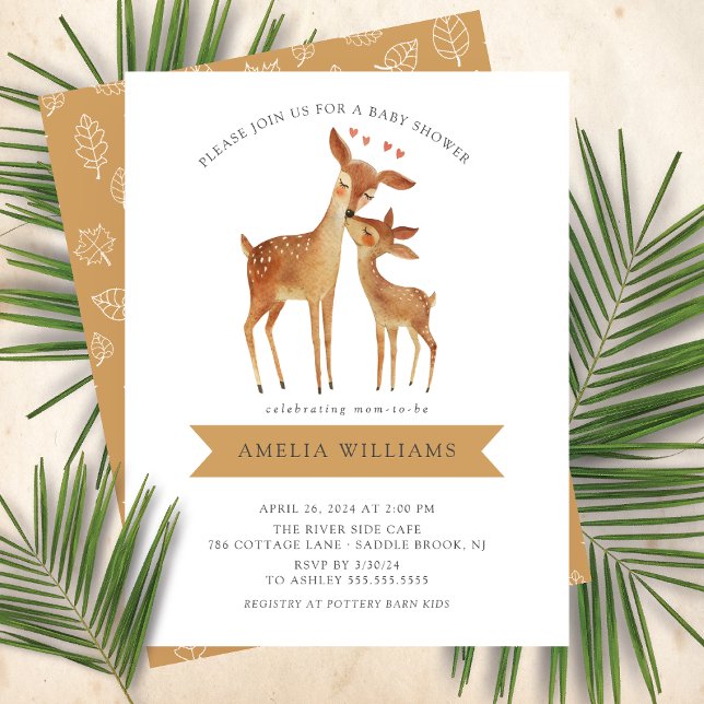 Deerly Loved Baby Shower Invitation (Creator Uploaded)