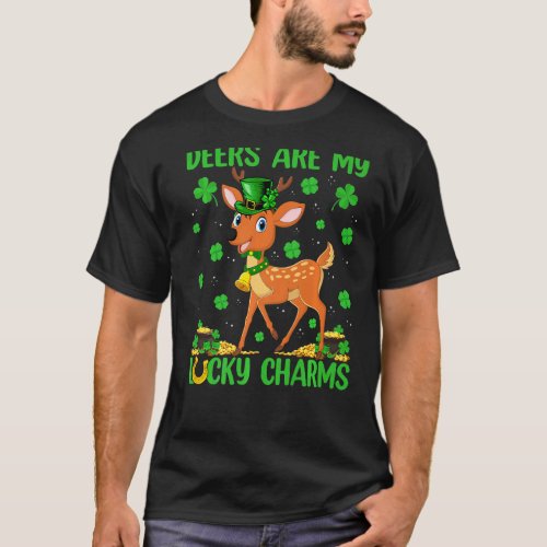 Deers Are My Lucky Charms Deer St Patrick S Day T_Shirt