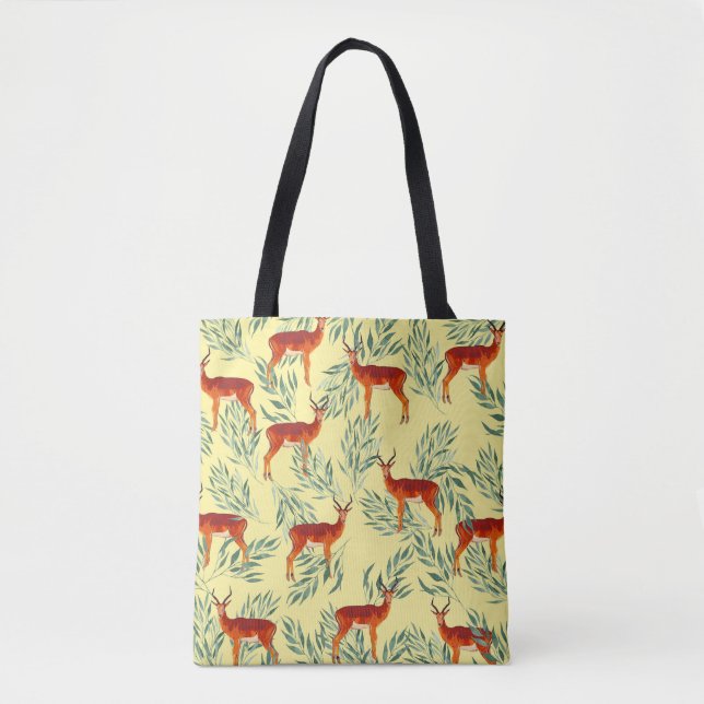 Deer's Autumn Adventure Tote Bag (Front)