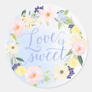 Deers in Love Woodland Winter Wedding Classic Round Sticker