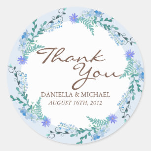 Deers in Love Woodland Winter Wedding Custom Favor Classic Round Sticker