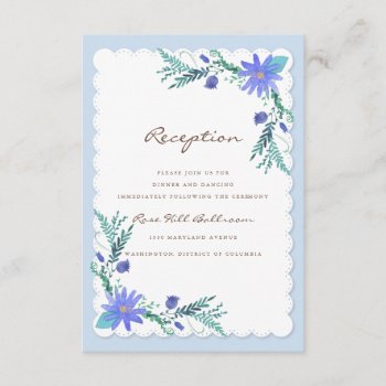 Deers In Love Woodland Winter Wedding Reception Enclosure Card by Jujulili at Zazzle