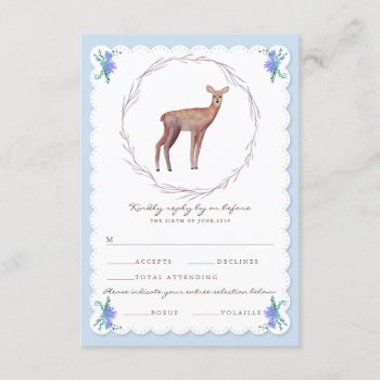 Deers In Love Woodland Winter Wedding Rsvp by Jujulili at Zazzle