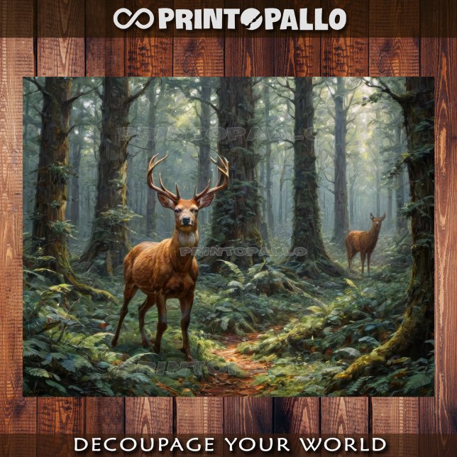 Deers in the forest tissue paper (Creator Uploaded)