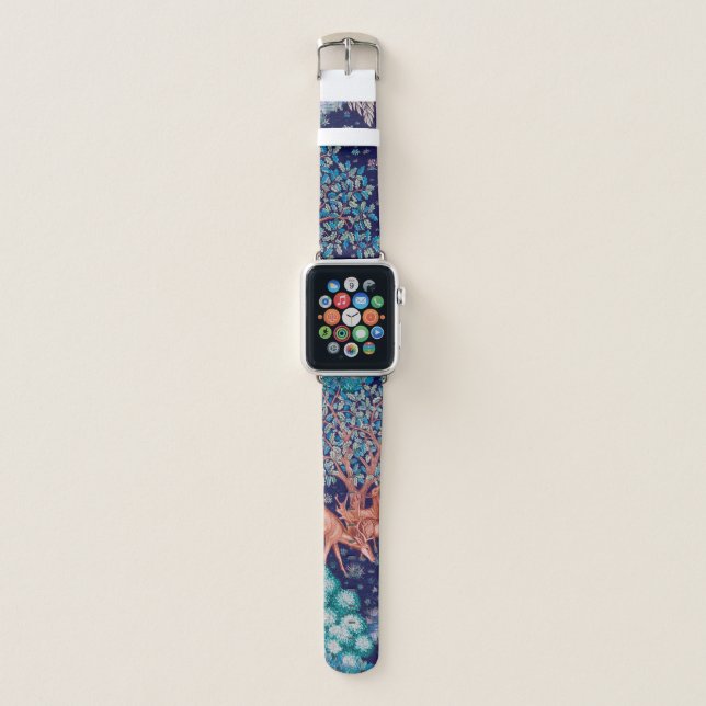 Deers in The Forest, William Morris Apple Watch Band (Front)