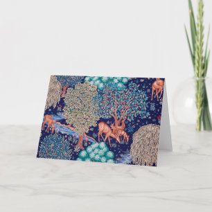 Deers in The Forest, William Morris Card