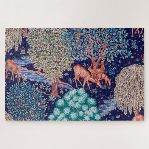 Deers in The Forest William Morris Jigsaw Puzzle