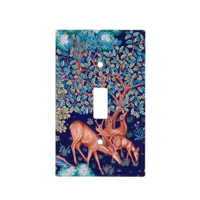Deers in The Forest, William Morris Light Switch Cover (Front)