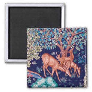 Deers in The Forest, William Morris Magnet