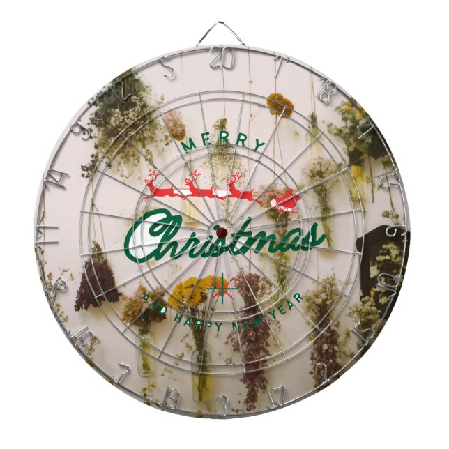 Deer's Merry Christmas Dartboard (Front)