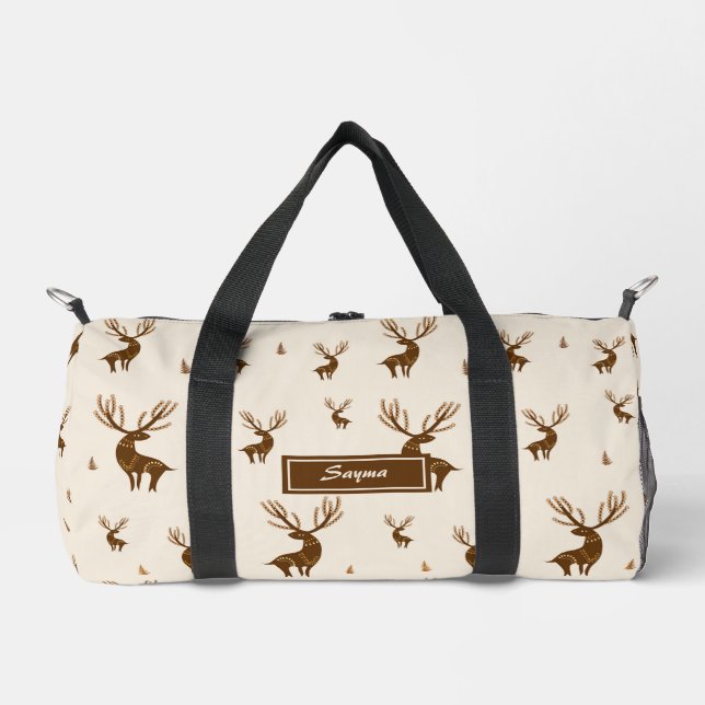 Deers pattern duffle bag (Front)