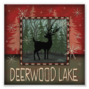 “Deerwood Lake'’ Inspirivity square print