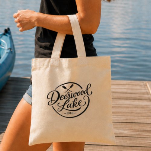 Deerwood Lake Oars Classic Lake Life Tote Bag