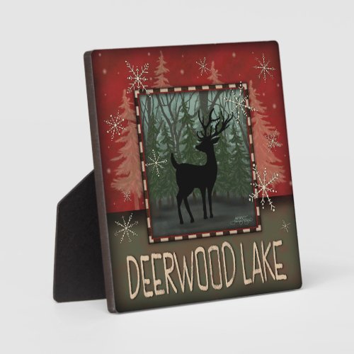 Deerwood Lake Rustic Deer Inspirivity Plaque