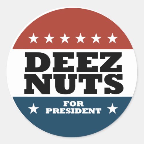 Deez Nuts 2024 Classic Round Sticker
