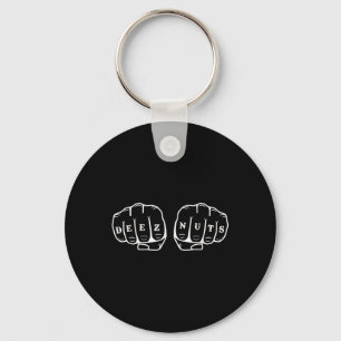 Deez Nuts Funny Knuckles Tattoo  Keychain