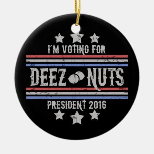 Deez Nuts III Ceramic Ornament