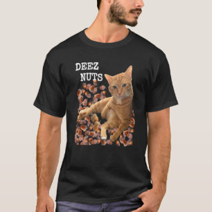 DEEZ NUTS joke with Cat and Acorns Premium T-Shirt