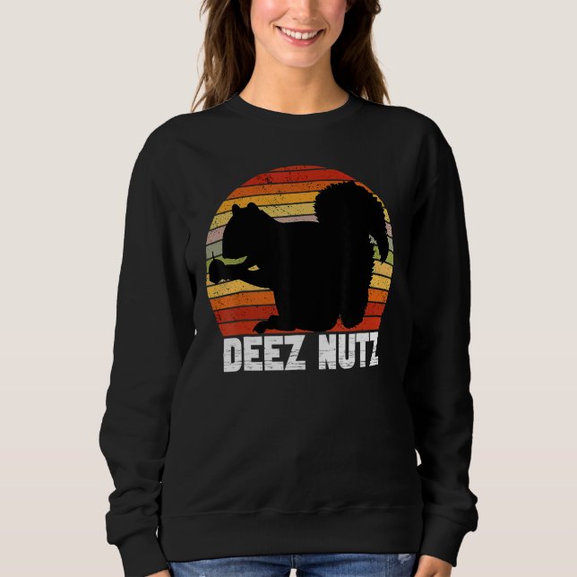 Deez Nuts Nutcracker Christmas Pajama Funny Ugly X Sweatshirt (Front)