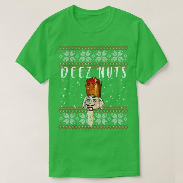 Deez Nuts Nutcracker  Funny Ugly Christmas Sweater (Design Front)