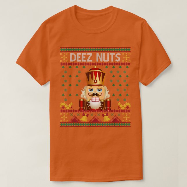 Deez Nuts Nutcracker Funny Ugly Christmas Sweater  (Design Front)